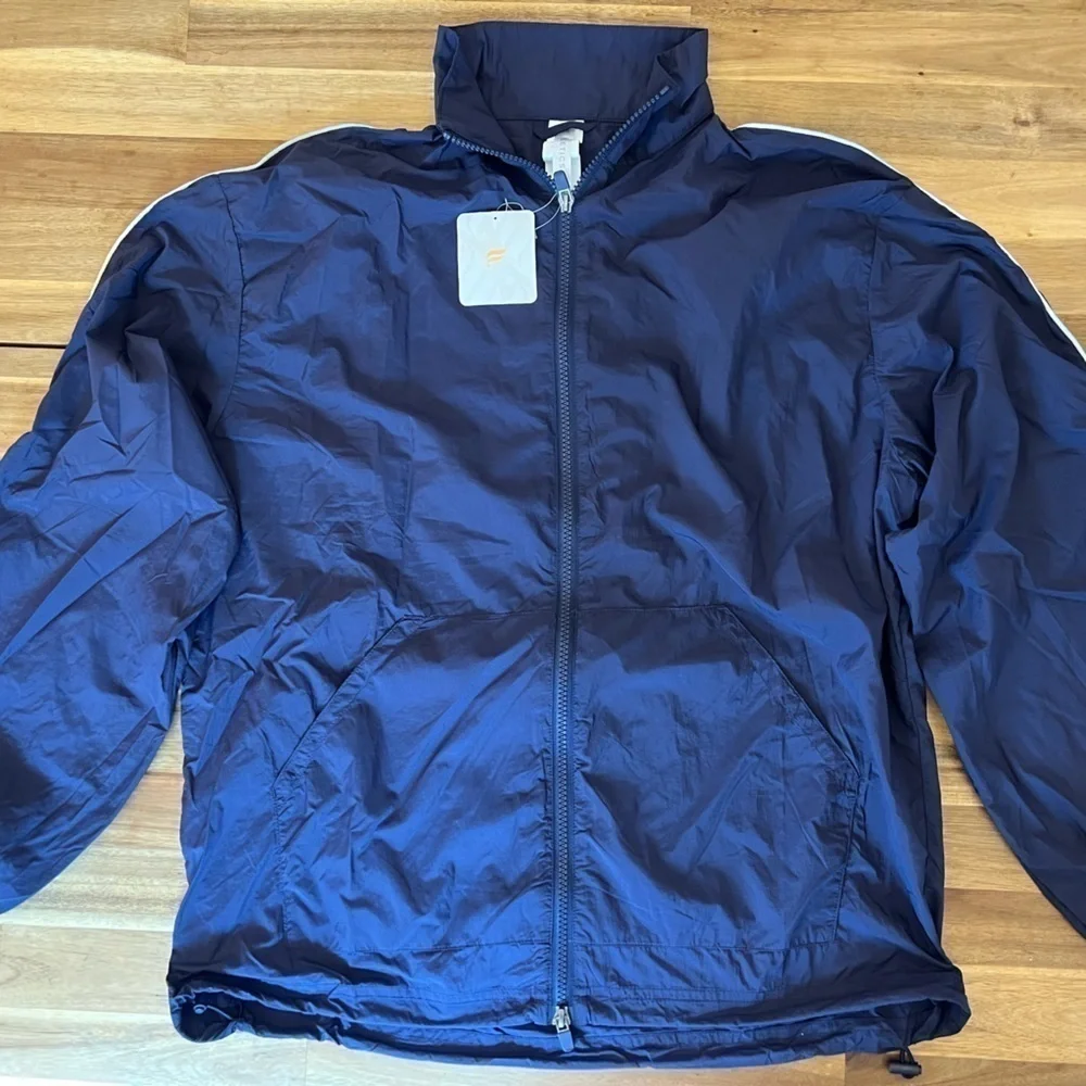 Fabletics Oversized Flyweight Lightweight Windbreaker‎ Jacket Reflective Stripe - Picture 8 of 9